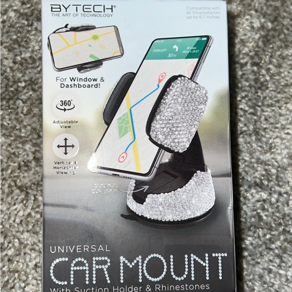 Universal Car Mount with Rhinestones - Black